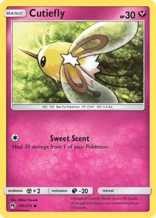 Cutiefly (145/214) [Sun & Moon: Lost Thunder] Reverse Holofoil