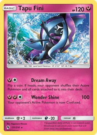 Tapu Fini (151/214) [Sun & Moon: Lost Thunder] Reverse Holofoil
