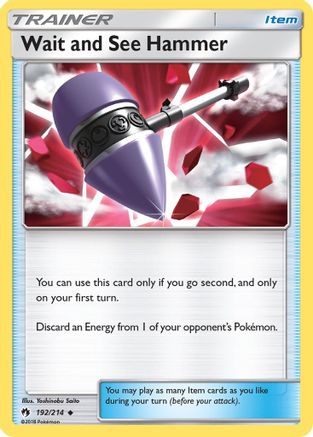 Wait and See Hammer (192/214) [Sun & Moon: Lost Thunder] Reverse Holofoil