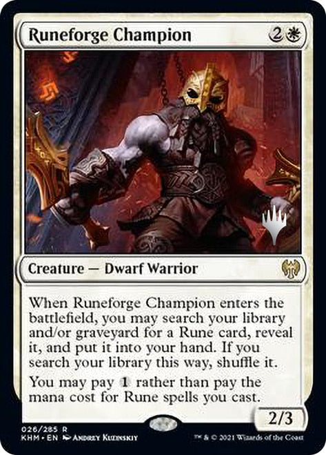 Runeforge Champion (Promo Pack) [Kaldheim Promos] Foil