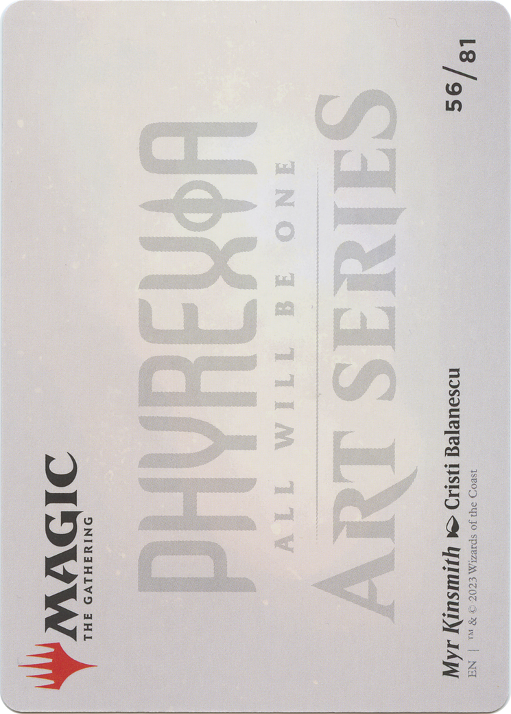 Myr Kinsmith // Myr Kinsmith  [Phyrexia: All Will Be One Art Series] (Borderless) Foil