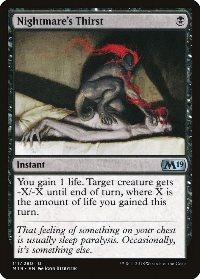 Nightmare's Thirst [Core Set 2019] Foil
