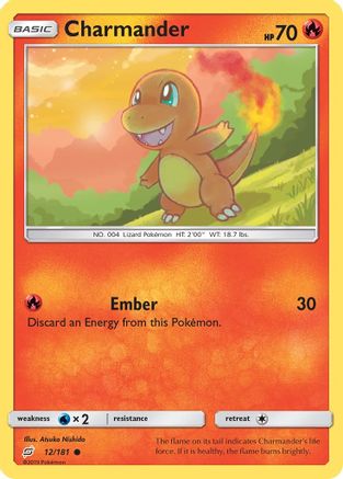 Charmander (12/181) [Sun & Moon: Team Up] Reverse Holofoil