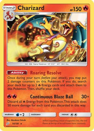Charizard (14/181) [Sun & Moon: Team Up] Reverse Holofoil