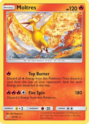 Moltres (19/181) [Sun & Moon: Team Up] Reverse Holofoil