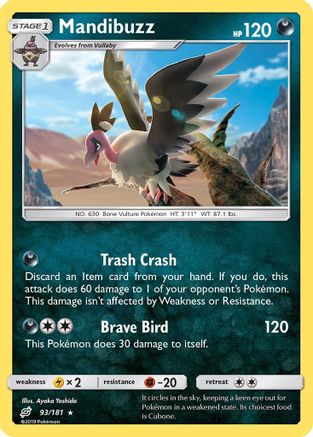 Mandibuzz (93/181) [Sun & Moon: Team Up] Reverse Holofoil