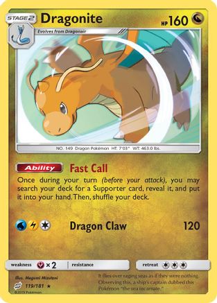 Dragonite (119/181) [Sun & Moon: Team Up] Reverse Holofoil