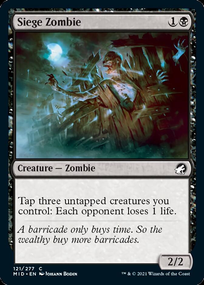 Siege Zombie [Innistrad: Midnight Hunt] Foil