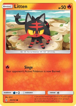 Litten (26/214) [Sun & Moon: Unbroken Bonds] Reverse Holofoil