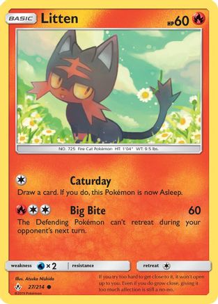 Litten (27/214) [Sun & Moon: Unbroken Bonds] Reverse Holofoil