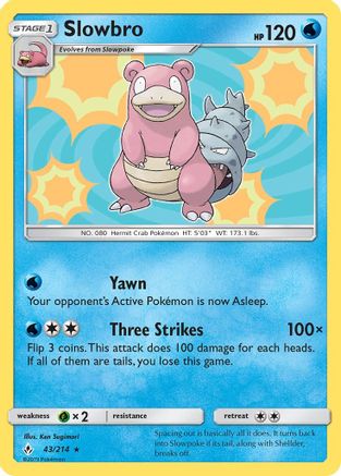 Slowbro (43/214) [Sun & Moon: Unbroken Bonds] Reverse Holofoil