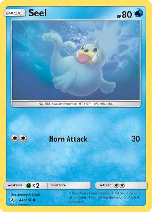 Seel (44/214) [Sun & Moon: Unbroken Bonds] Reverse Holofoil
