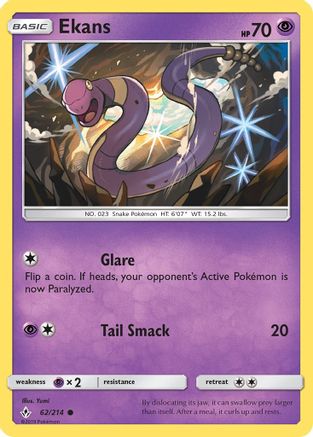 Ekans (62/214) [Sun & Moon: Unbroken Bonds] Reverse Holofoil