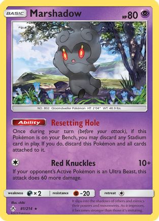 Marshadow (81/214) [Sun & Moon: Unbroken Bonds] Reverse Holofoil