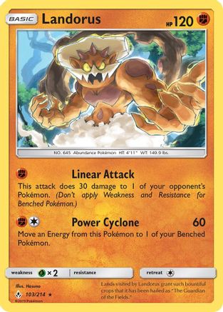 Landorus (103/214) [Sun & Moon: Unbroken Bonds] Reverse Holofoil