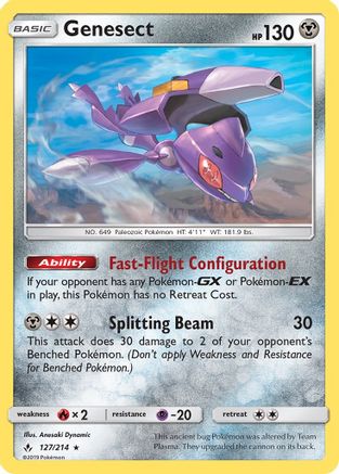 Genesect (127/214) [Sun & Moon: Unbroken Bonds] Reverse Holofoil