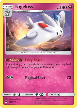 Togekiss (138/214) [Sun & Moon: Unbroken Bonds] Reverse Holofoil