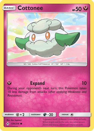 Cottonee (139/214) [Sun & Moon: Unbroken Bonds] Reverse Holofoil