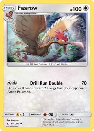 Fearow (146/214) [Sun & Moon: Unbroken Bonds] Reverse Holofoil