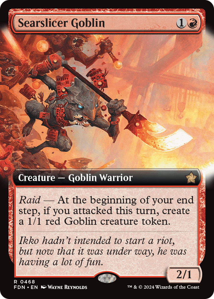 Searslicer Goblin (Extended Art) [Foundations] Foil