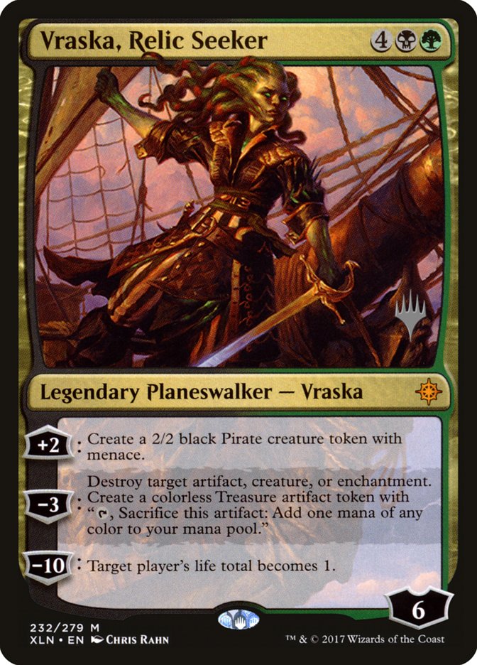Vraska, Relic Seeker (Promo Pack) [Ixalan Promos] Foil