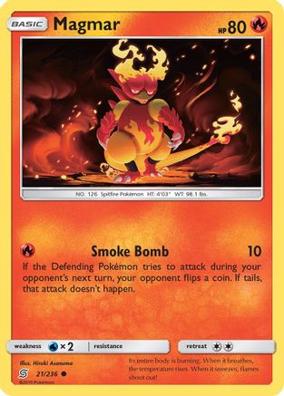 Magmar (21/236) [Sun & Moon: Unified Minds] Reverse Holofoil