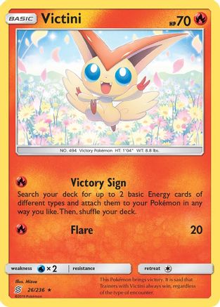 Victini (26/236) [Sun & Moon: Unified Minds] Reverse Holofoil
