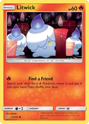 Litwick (27/236) [Sun & Moon: Unified Minds] Reverse Holofoil