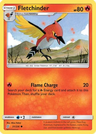 Fletchinder (31/236) [Sun & Moon: Unified Minds] Reverse Holofoil