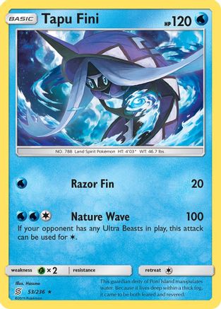 Tapu Fini (53/236) [Sun & Moon: Unified Minds] Reverse Holofoil