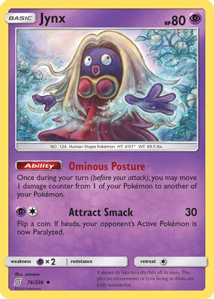 Jynx (76/236) [Sun & Moon: Unified Minds] Reverse Holofoil