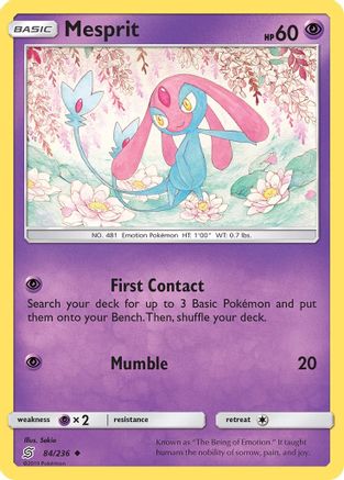 Mesprit (84/236) [Sun & Moon: Unified Minds] Reverse Holofoil