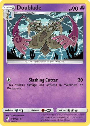 Doublade (94/236) [Sun & Moon: Unified Minds] Reverse Holofoil