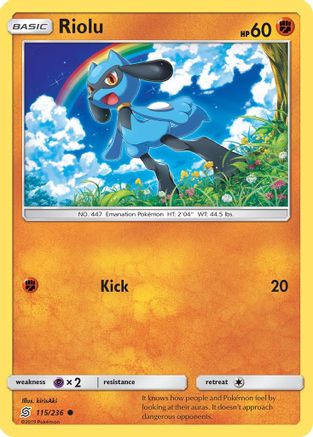Riolu (115/236) [Sun & Moon: Unified Minds] Reverse Holofoil