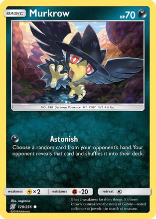 Murkrow (128/236) [Sun & Moon: Unified Minds] Reverse Holofoil