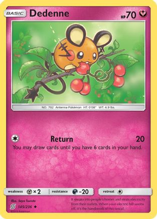 Dedenne (145/236) [Sun & Moon: Unified Minds] Reverse Holofoil
