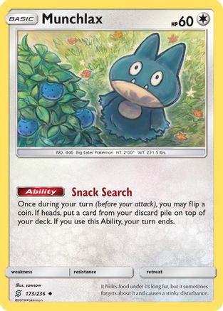 Munchlax (173/236) [Sun & Moon: Unified Minds] Reverse Holofoil