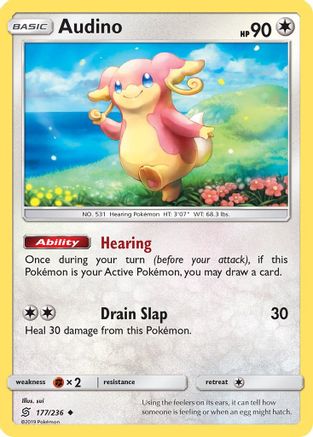 Audino (177/236) [Sun & Moon: Unified Minds] Reverse Holofoil