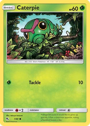 Caterpie (1/68) [Sun & Moon: Hidden Fates] Reverse Holofoil