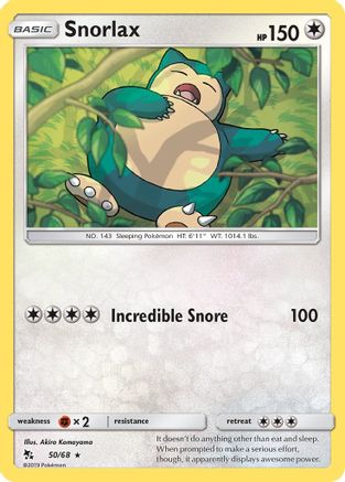 Snorlax (50/68) [Sun & Moon: Hidden Fates] Reverse Holofoil