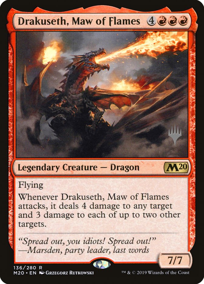 Drakuseth, Maw of Flames (Promo Pack) [Core Set 2020 Promos] Foil