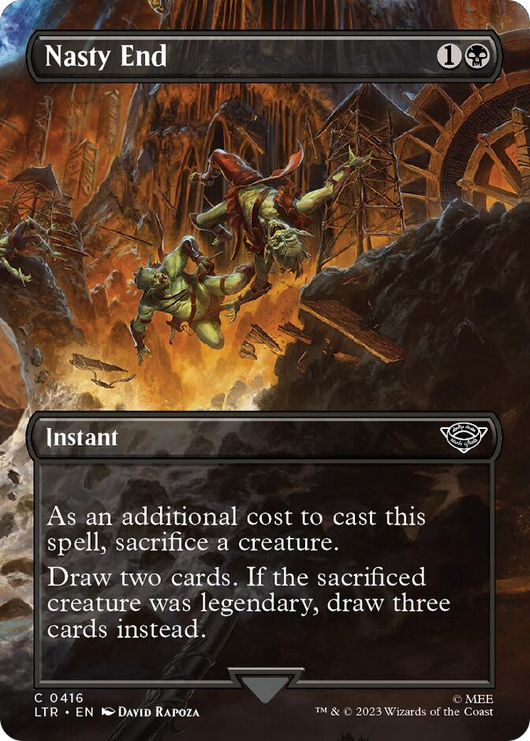 Nasty End (Borderless Alternate Art) [The Lord of the Rings: Tales of Middle-Earth] Foil