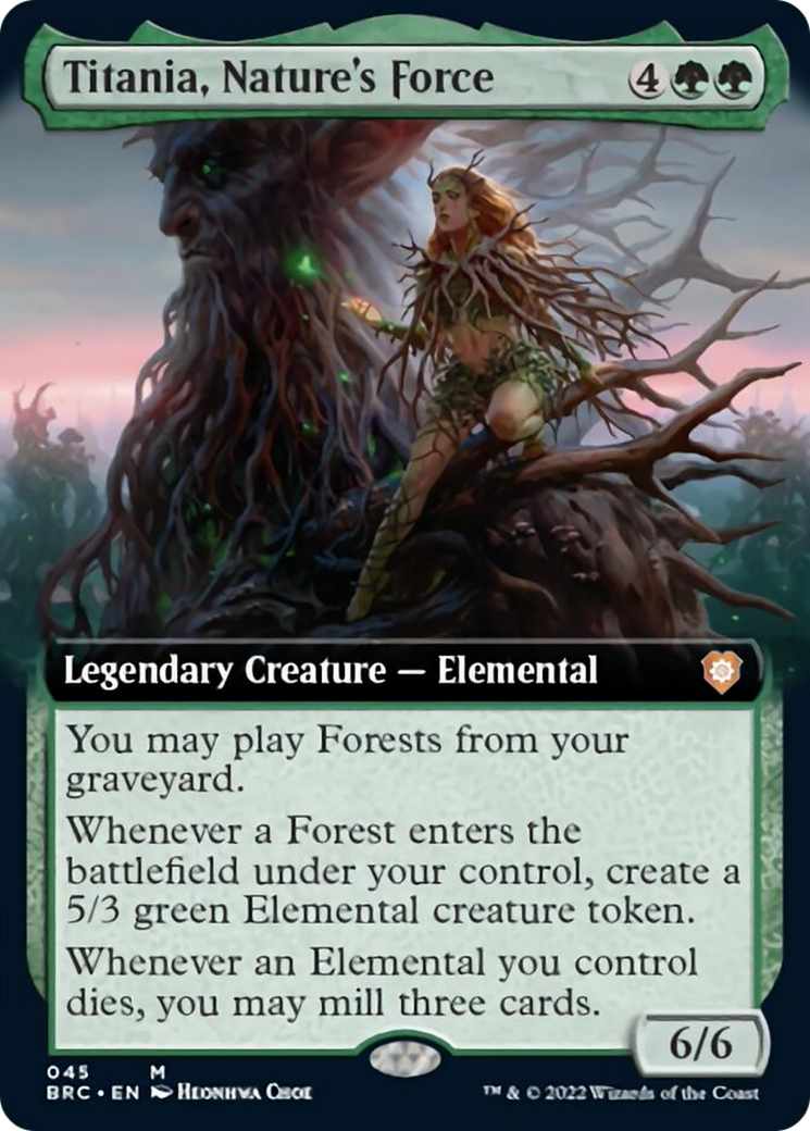 Titania, Nature's Force (Extended Art) [The Brothers' War Commander] Foil
