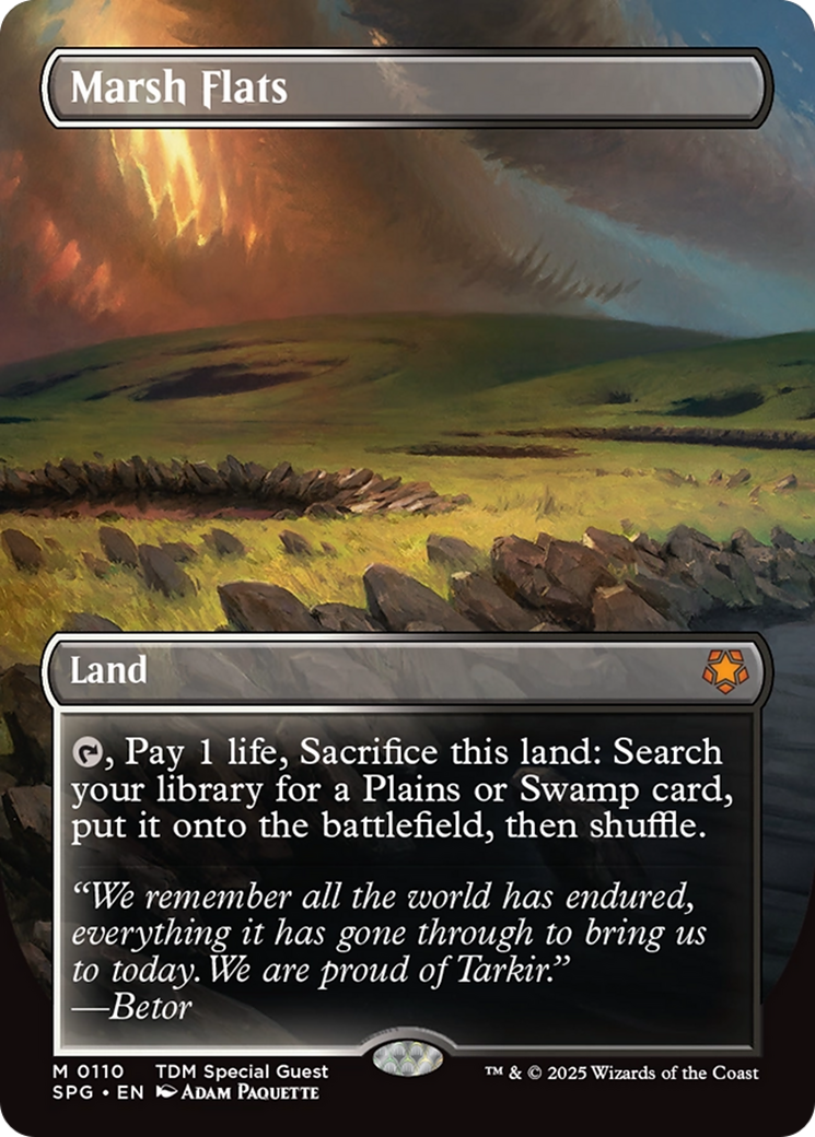 Marsh Flats (Borderless) [Tarkir: Dragonstorm Special Guests] Foil
