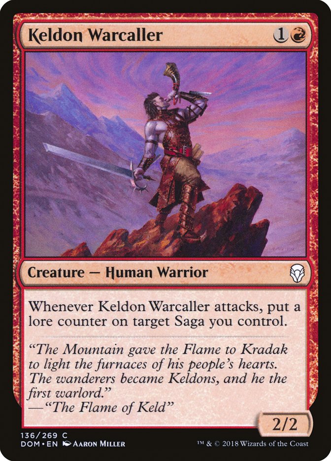 Keldon Warcaller [Dominaria] Foil