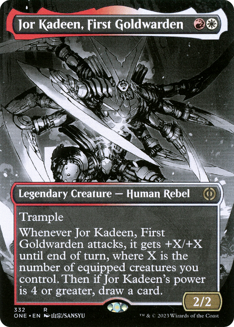 Jor Kadeen, First Goldwarden (Borderless Manga) [Phyrexia: All Will Be One] Foil