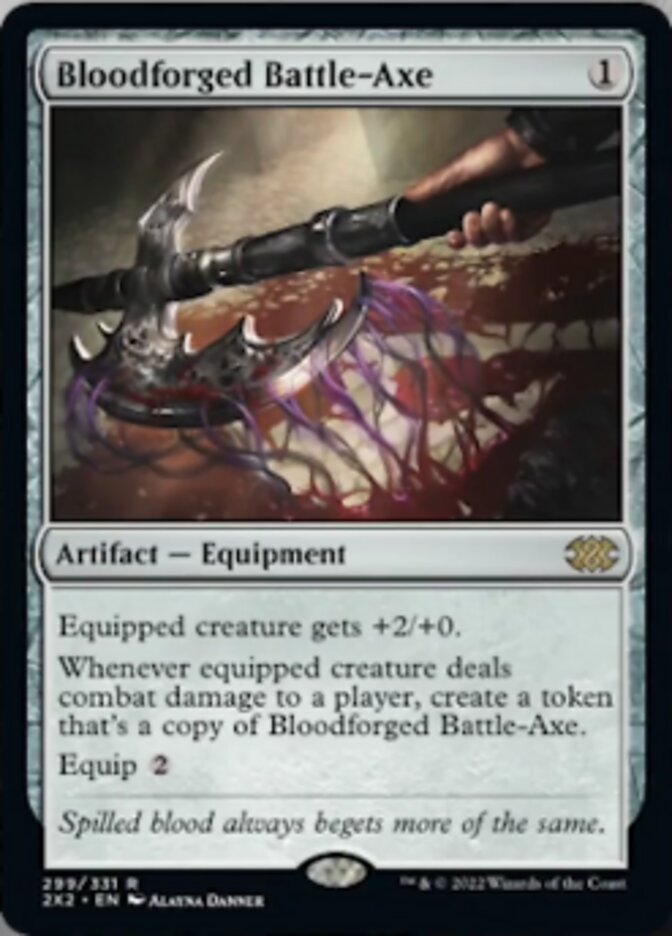 Bloodforged Battle-Axe [Double Masters 2022] Foil
