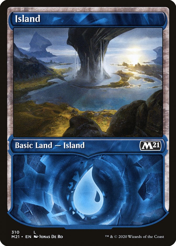 Island (310) (Showcase) [Core Set 2021] Foil