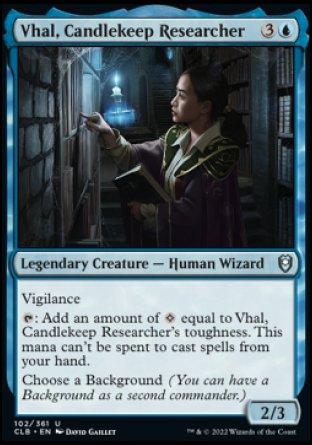 Vhal, Candlekeep Researcher [Commander Legends: Battle for Baldur's Gate] Foil