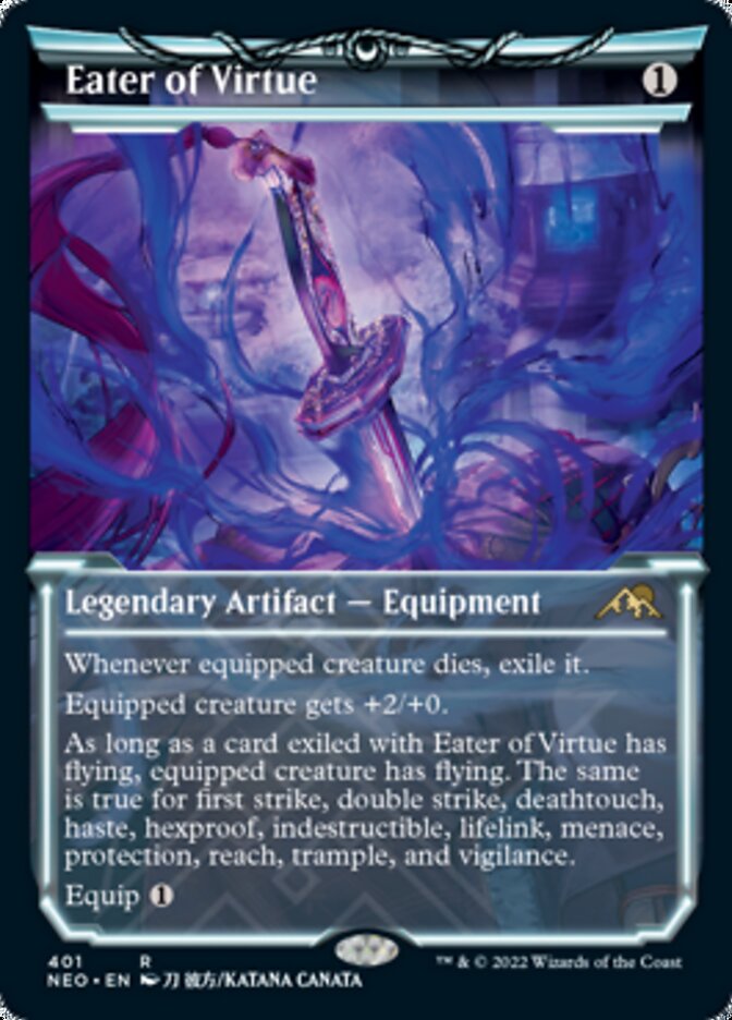 Eater of Virtue (Showcase Soft Glow) [Kamigawa: Neon Dynasty] Foil